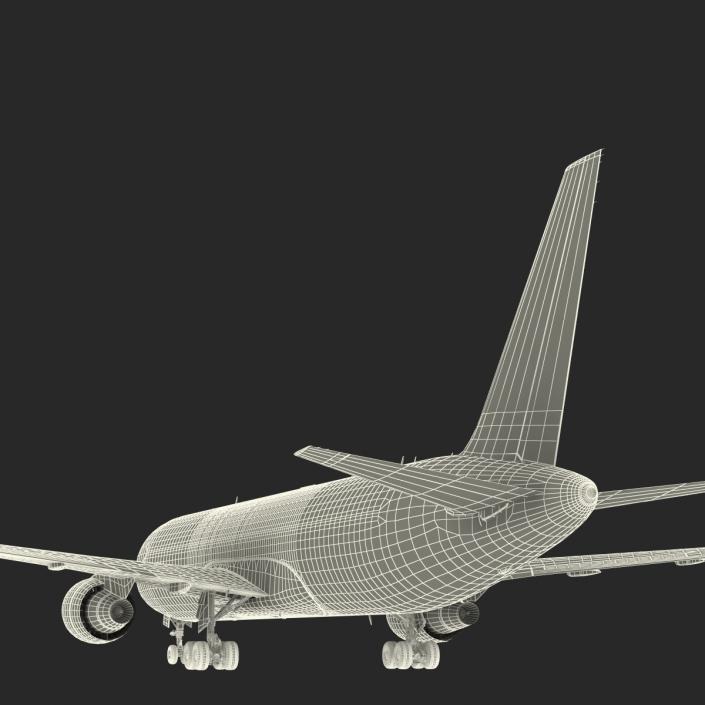 3D model Boeing 767-300F American Airlines Rigged