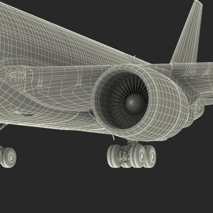 3D model Boeing 767-300F American Airlines Rigged