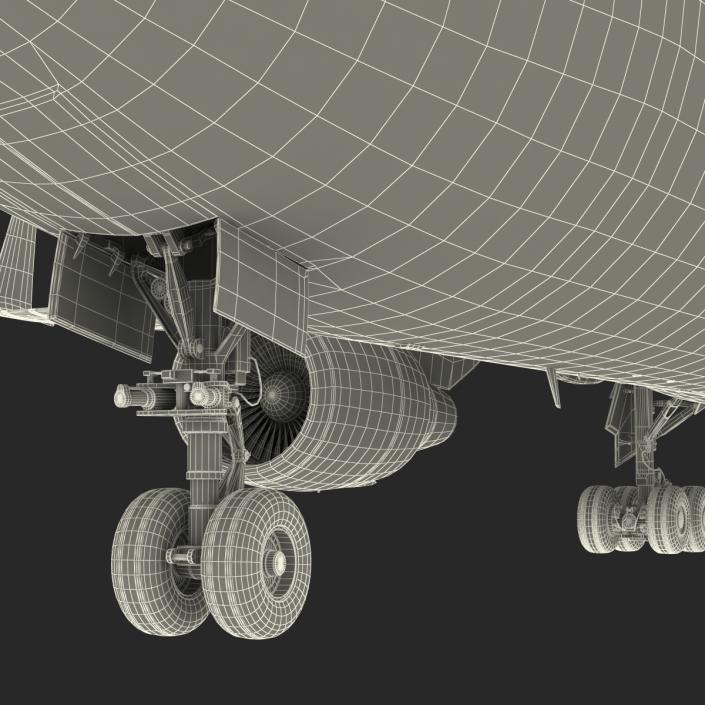 3D model Boeing 767-300F American Airlines Rigged