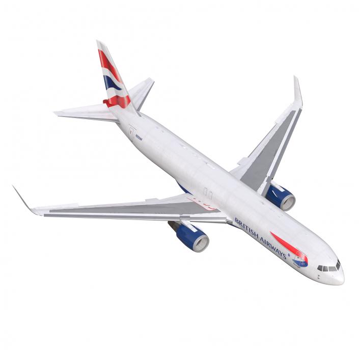 3D Boeing 767-300F British Airways Rigged model