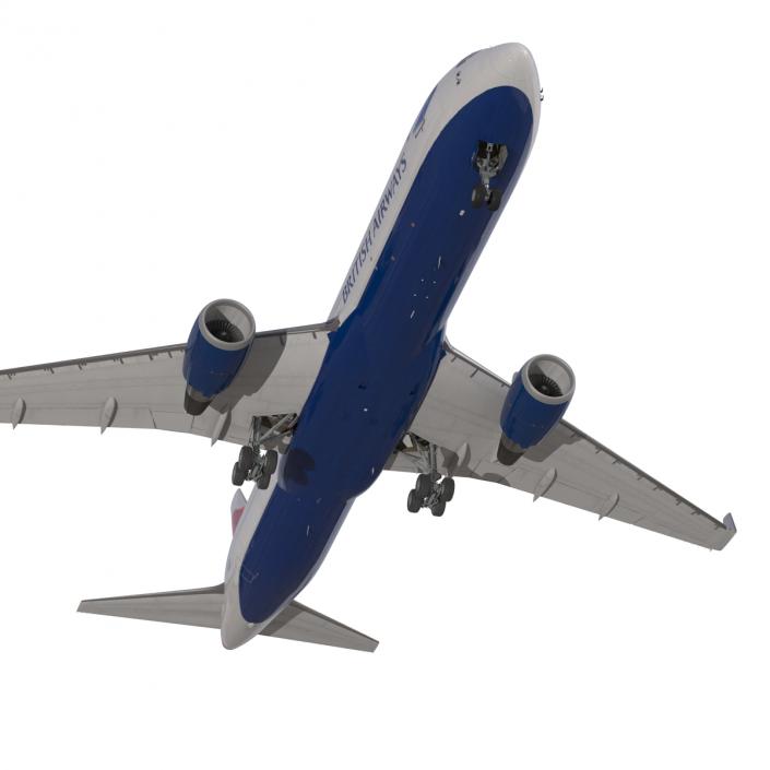 3D Boeing 767-300F British Airways Rigged model