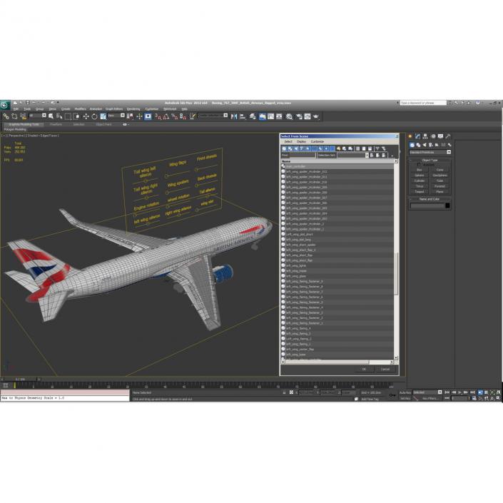 3D Boeing 767-300F British Airways Rigged model