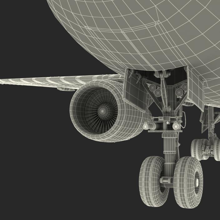 3D Boeing 767-300F British Airways Rigged model