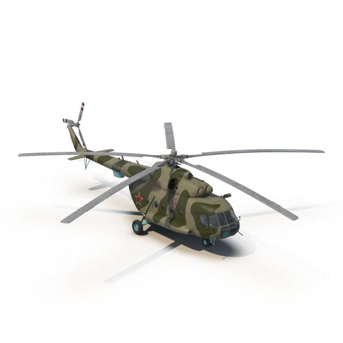 3D Mi-8 Hip Russian Millitary Medium Transport Helicopter Rigged