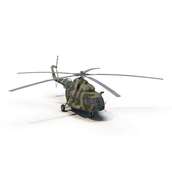 3D Mi-8 Hip Russian Millitary Medium Transport Helicopter Rigged