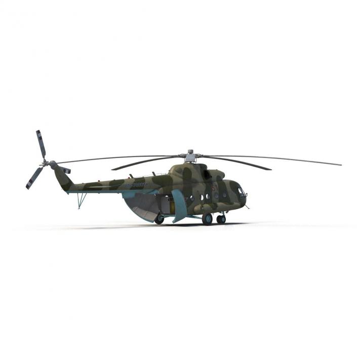 3D Mi-8 Hip Russian Millitary Medium Transport Helicopter Rigged