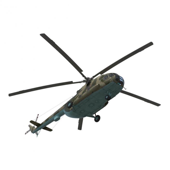 3D Mi-8 Hip Russian Millitary Medium Transport Helicopter Rigged