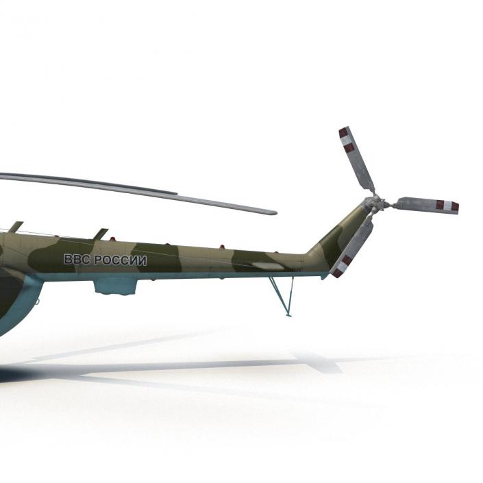 3D Mi-8 Hip Russian Millitary Medium Transport Helicopter Rigged