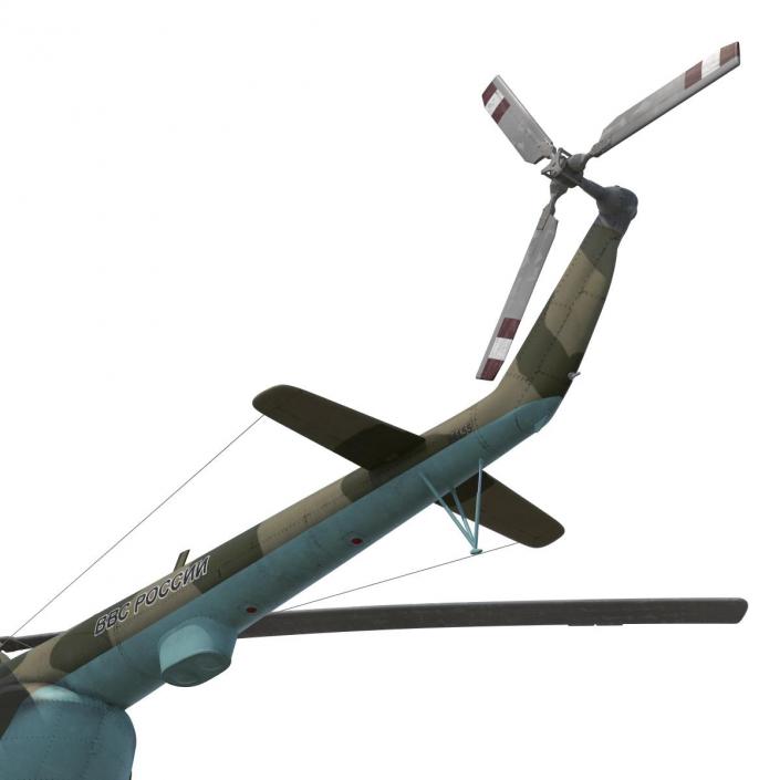 3D Mi-8 Hip Russian Millitary Medium Transport Helicopter Rigged