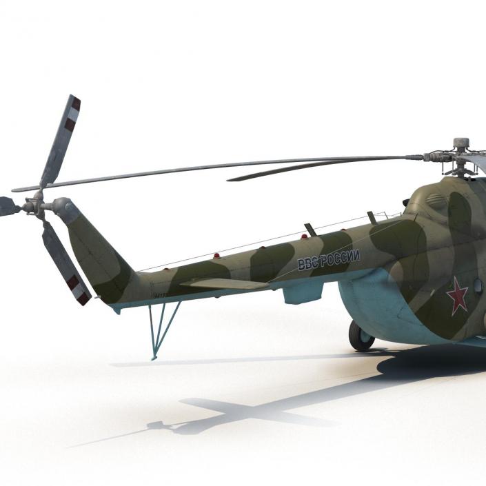 3D Mi-8 Hip Russian Millitary Medium Transport Helicopter Rigged