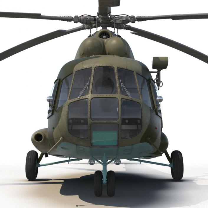 3D Mi-8 Hip Russian Millitary Medium Transport Helicopter Rigged