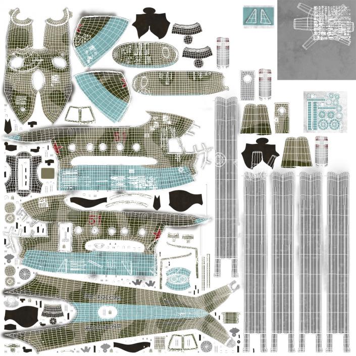 3D Mi-8 Hip Russian Millitary Medium Transport Helicopter Rigged