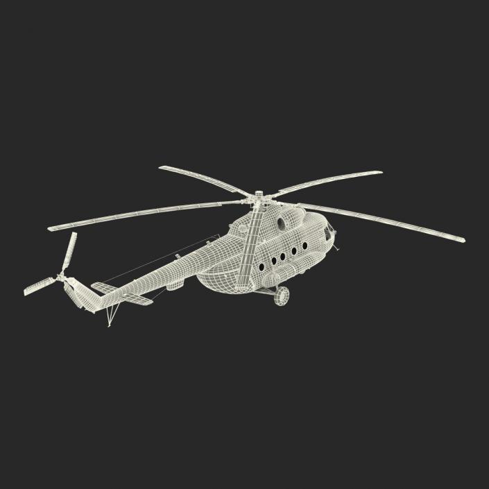 3D Mi-8 Hip Russian Millitary Medium Transport Helicopter Rigged