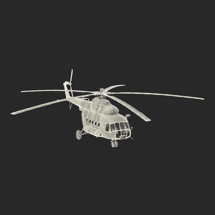 3D Mi-8 Hip Russian Millitary Medium Transport Helicopter Rigged