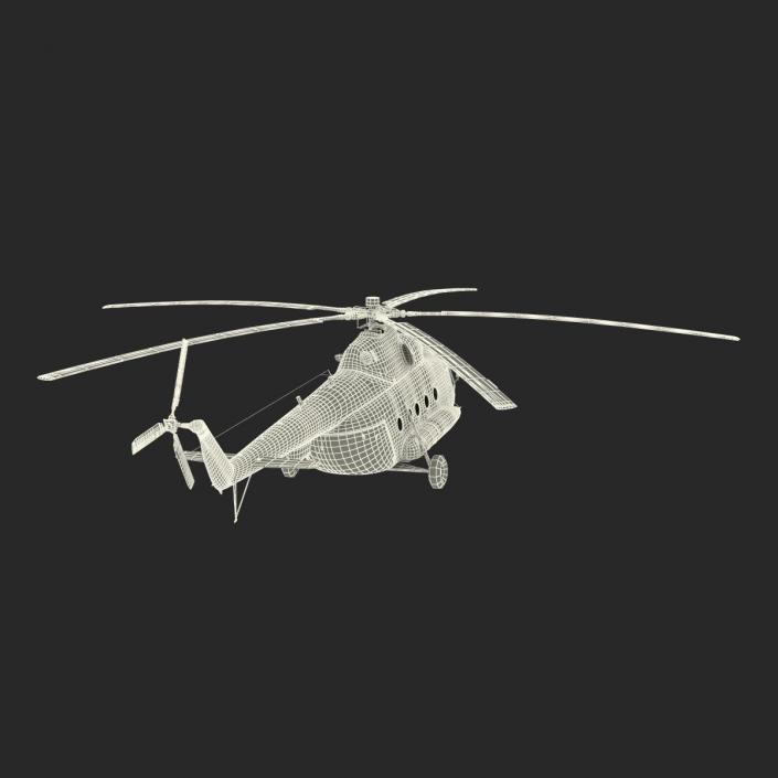 3D Mi-8 Hip Russian Millitary Medium Transport Helicopter Rigged