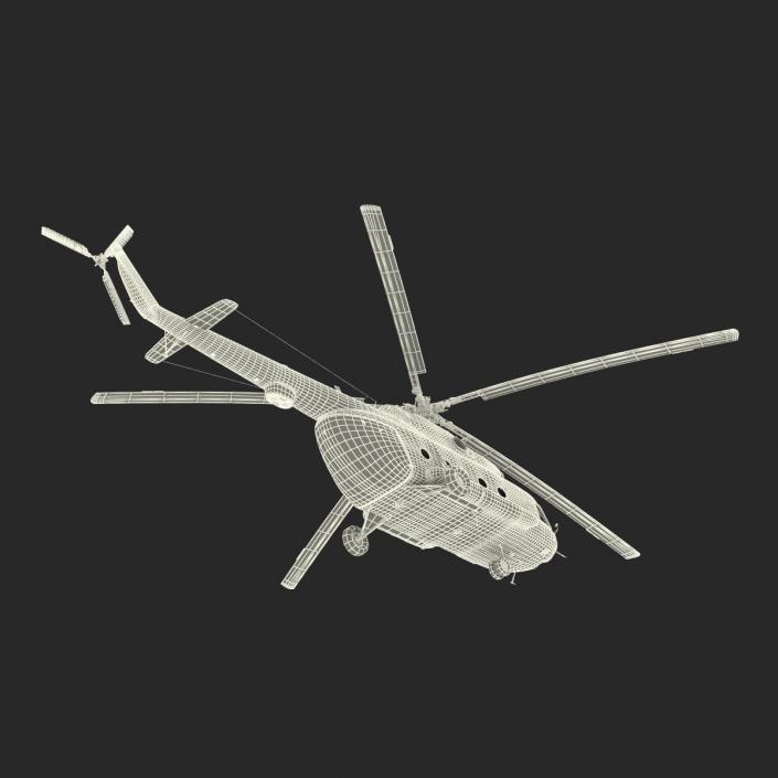 3D Mi-8 Hip Russian Millitary Medium Transport Helicopter Rigged