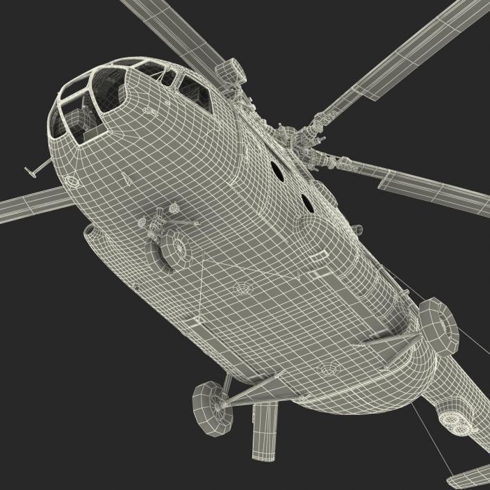 3D Mi-8 Hip Russian Millitary Medium Transport Helicopter Rigged