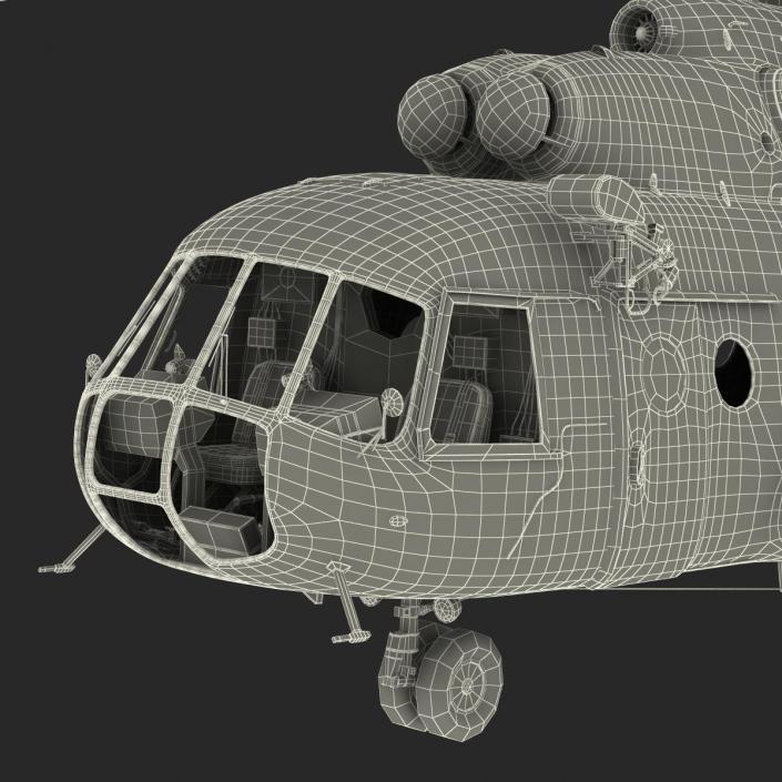 3D Mi-8 Hip Russian Millitary Medium Transport Helicopter Rigged