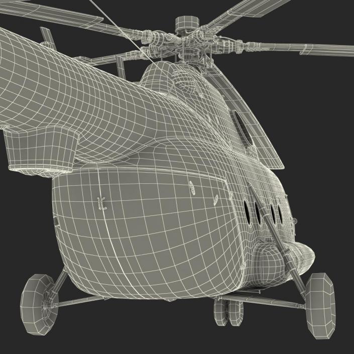 3D Mi-8 Hip Russian Millitary Medium Transport Helicopter Rigged