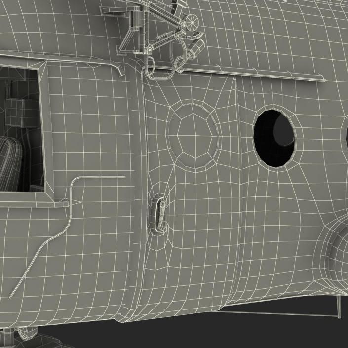 3D Mi-8 Hip Russian Millitary Medium Transport Helicopter Rigged