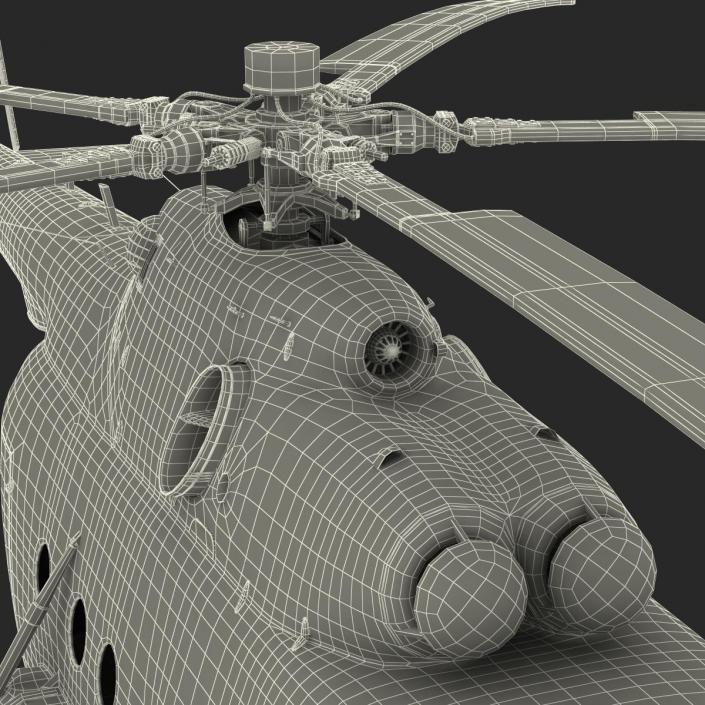 3D Mi-8 Hip Russian Millitary Medium Transport Helicopter Rigged