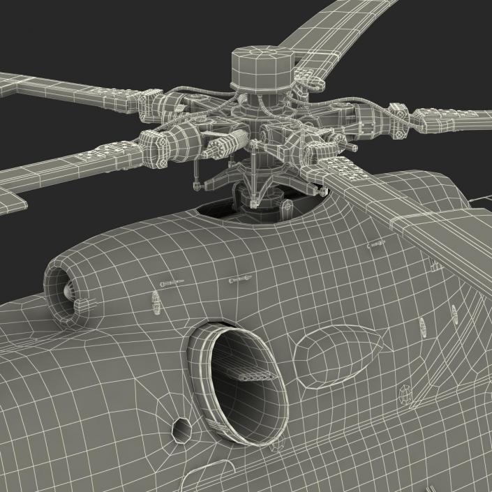 3D Mi-8 Hip Russian Millitary Medium Transport Helicopter Rigged