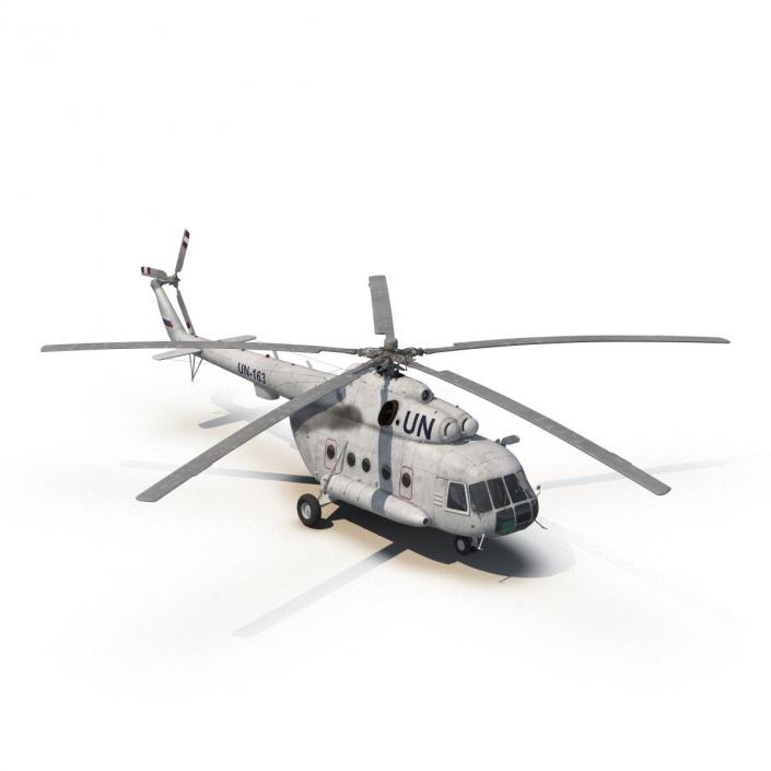 3D Mi-8 Hip United Nations Medium Transport Helicopter