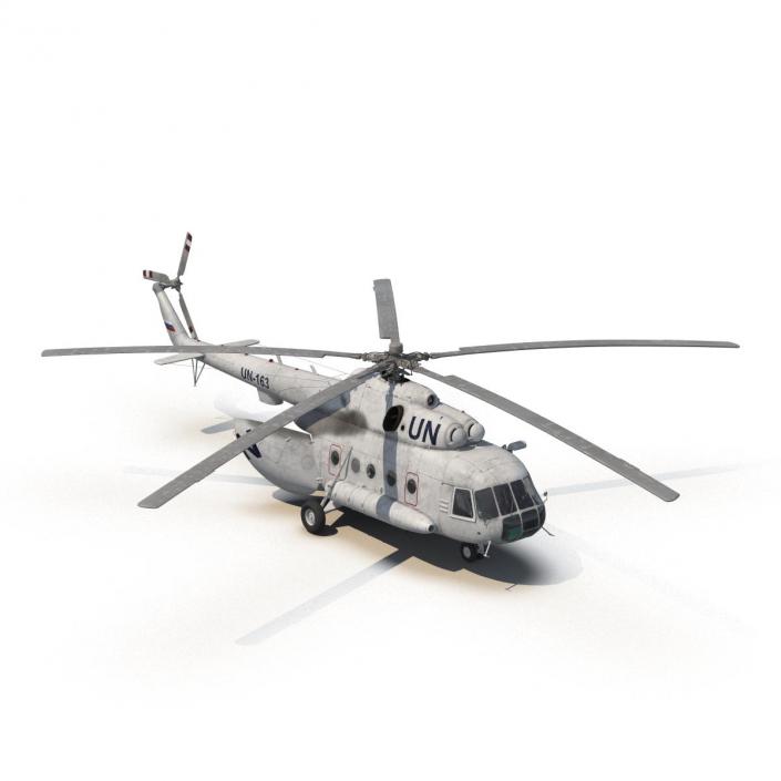 3D Mi-8 Hip United Nations Medium Transport Helicopter