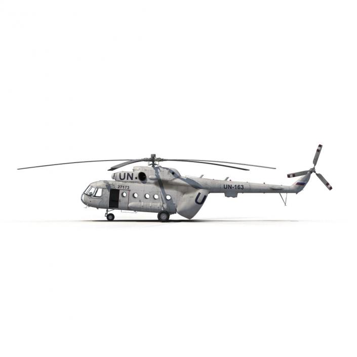 3D Mi-8 Hip United Nations Medium Transport Helicopter