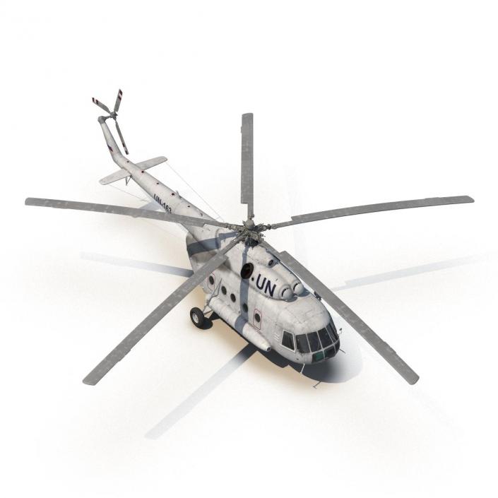 3D Mi-8 Hip United Nations Medium Transport Helicopter