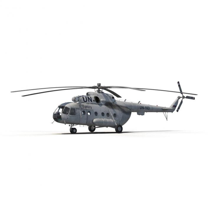 3D Mi-8 Hip United Nations Medium Transport Helicopter