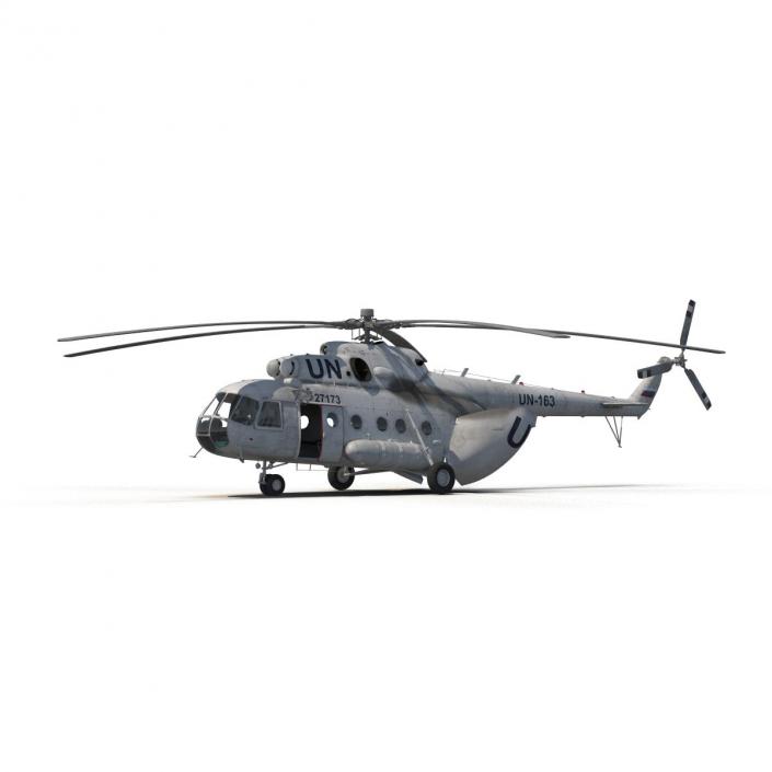 3D Mi-8 Hip United Nations Medium Transport Helicopter