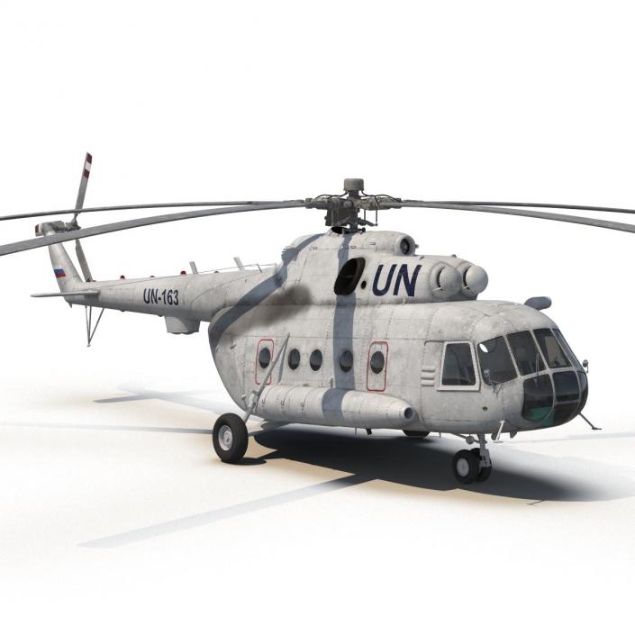 3D Mi-8 Hip United Nations Medium Transport Helicopter