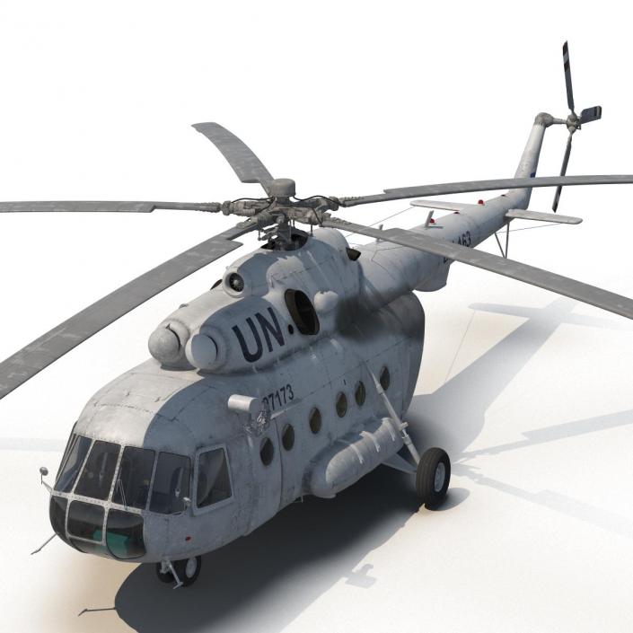 3D Mi-8 Hip United Nations Medium Transport Helicopter