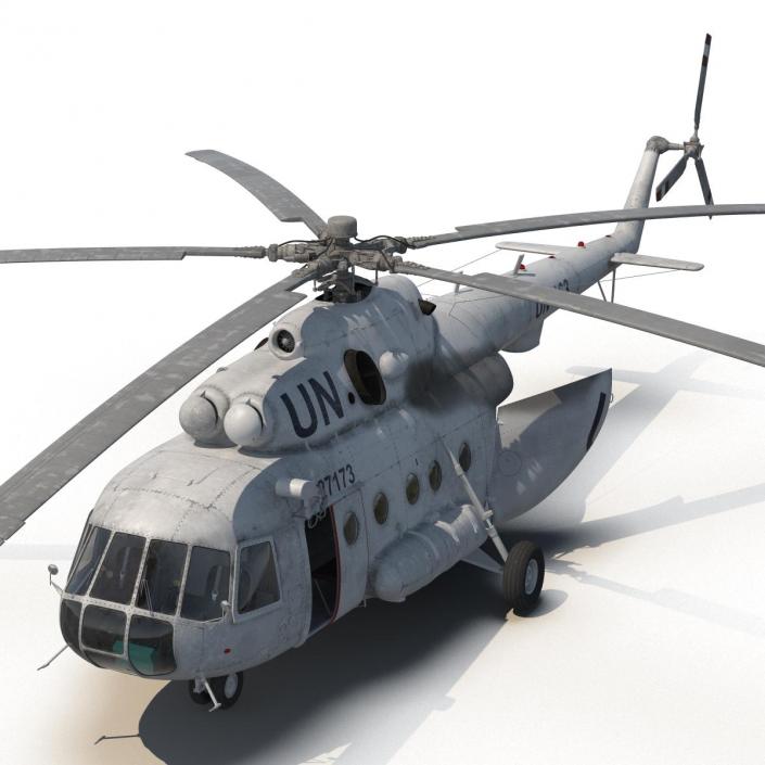 3D Mi-8 Hip United Nations Medium Transport Helicopter