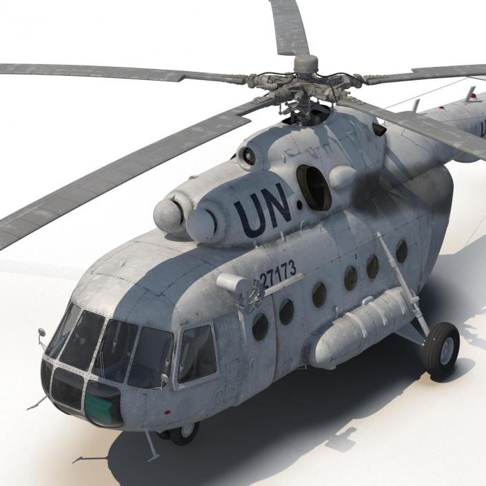 3D Mi-8 Hip United Nations Medium Transport Helicopter