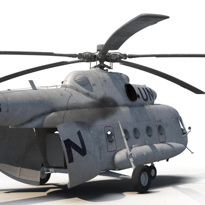 3D Mi-8 Hip United Nations Medium Transport Helicopter