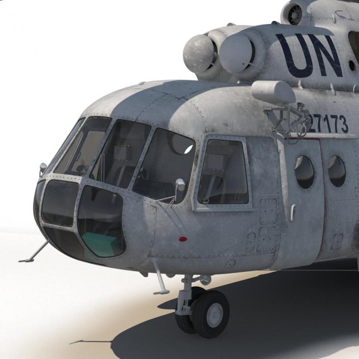 3D Mi-8 Hip United Nations Medium Transport Helicopter