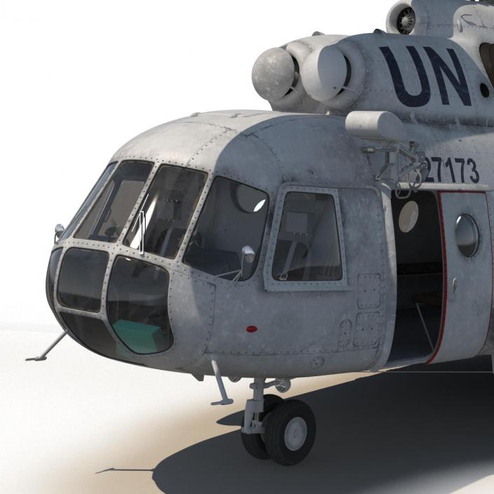 3D Mi-8 Hip United Nations Medium Transport Helicopter