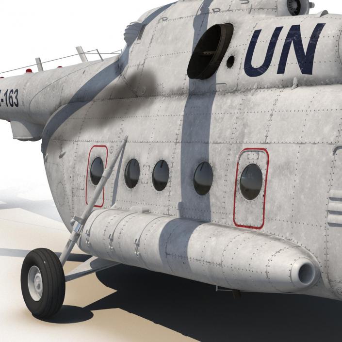 3D Mi-8 Hip United Nations Medium Transport Helicopter