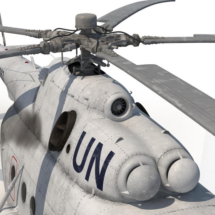 3D Mi-8 Hip United Nations Medium Transport Helicopter