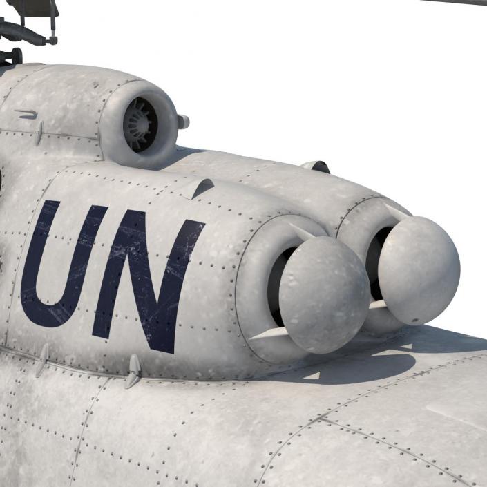 3D Mi-8 Hip United Nations Medium Transport Helicopter