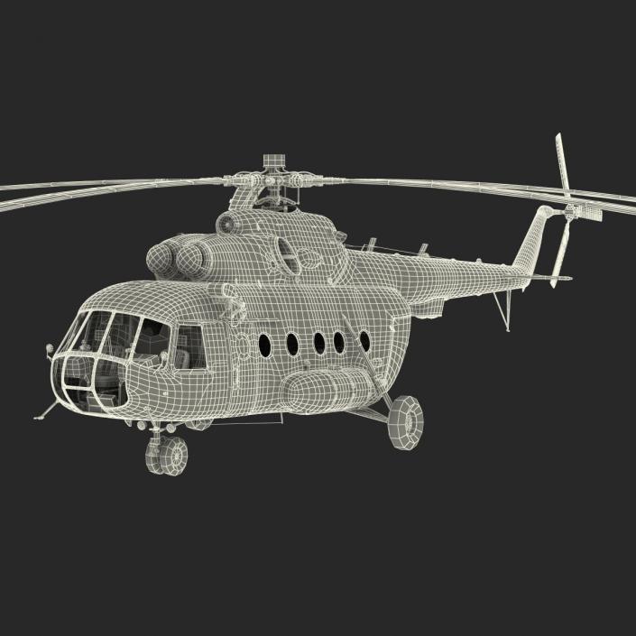 3D Mi-8 Hip United Nations Medium Transport Helicopter