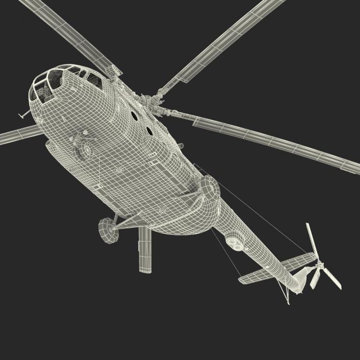 3D Mi-8 Hip United Nations Medium Transport Helicopter