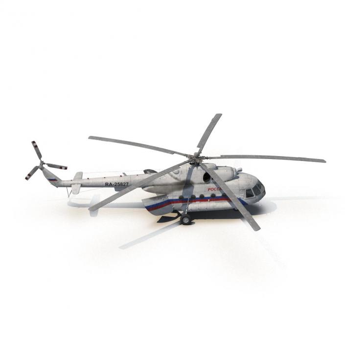 3D model Mil Mi-8 Hip Russian Medium Transport Helicopter Rigged