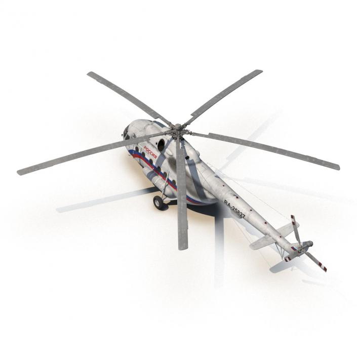 3D model Mil Mi-8 Hip Russian Medium Transport Helicopter Rigged