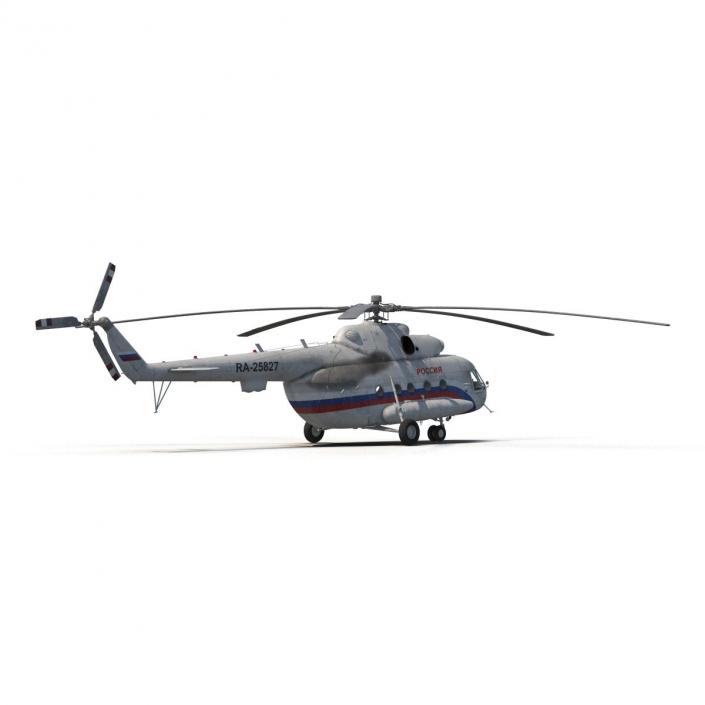 3D model Mil Mi-8 Hip Russian Medium Transport Helicopter Rigged