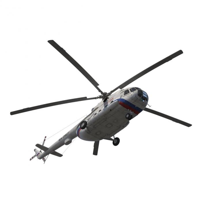 3D model Mil Mi-8 Hip Russian Medium Transport Helicopter Rigged