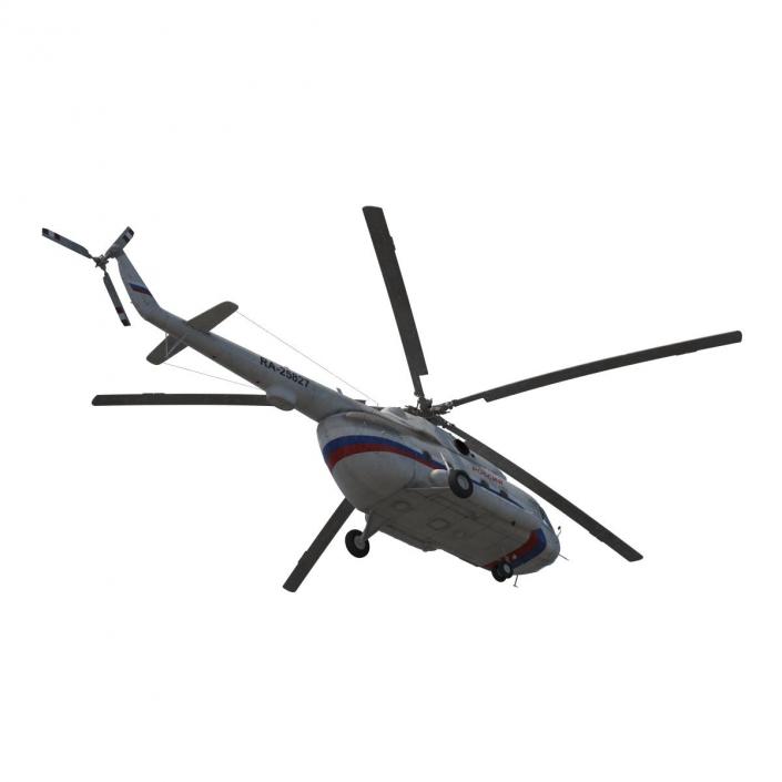 3D model Mil Mi-8 Hip Russian Medium Transport Helicopter Rigged