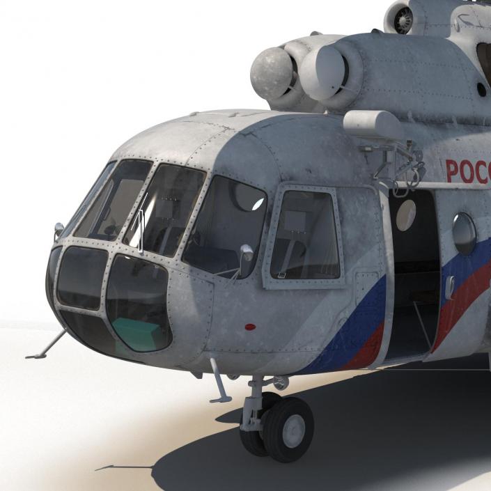 3D model Mil Mi-8 Hip Russian Medium Transport Helicopter Rigged